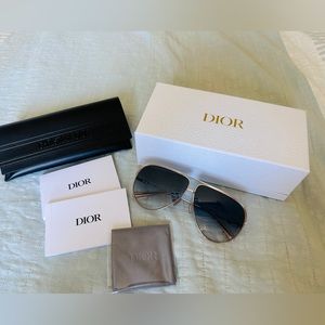 Authentic Dior Metal Aviator Sunglasses